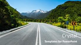  Presentation with chilean - Amazing PPT layouts having road named carretera austral chilean backdrop and a gray colored foreground