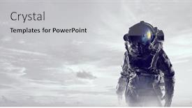  Presentation with adventure - Presentation featuring adventure-of-spaceman-mixed-media background and a light gray colored foreground