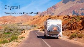 Presentation with motor - Slide set featuring adventure-road-trip-in-morocco background and a light blue colored foreground