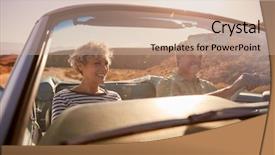  Presentation with road trip - Slides featuring adventure time - couple on road trip seen background and a coral colored foreground