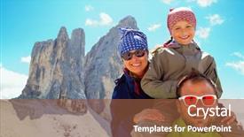  Presentation with family tree reunion - Audience pleasing PPT theme consisting of adventure trail - tre cime di lavaredo drei backdrop and a  colored foreground