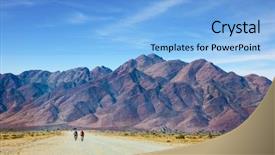  Presentation with ecotourism - Slides having desert of namibia the dirt background and a light blue colored foreground