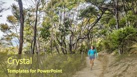  Presentation with ultra - Cool new PPT theme with adventure travel ultra run marathon backdrop and a tawny brown colored foreground