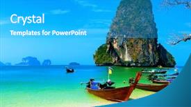  Presentation with water ocean - Audience pleasing slide deck consisting of adventure trip ship - thailand ocean beach thai journey backdrop and a teal colored foreground