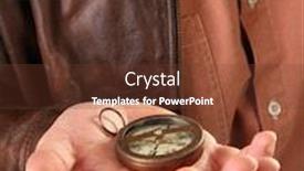  Presentation with vintage compass - Slide set enhanced with adventurer-is-holding-vintage-compass background and a tawny brown colored foreground