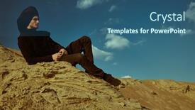  Presentation with turban - PPT theme featuring adventures-the-spirit-of-freedom background and a ocean colored foreground