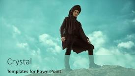  Presentation with turban - Cool new presentation theme with adventures-the-spirit-of-freedom backdrop and a mint green colored foreground