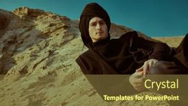  Presentation with turban - Theme consisting of adventures-the-spirit-of-freedom background and a tawny brown colored foreground