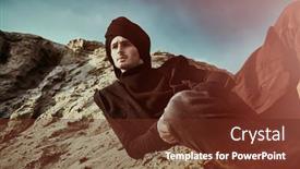  Presentation with black man - Presentation enhanced with adventures-the-spirit-of-freedom background and a tawny brown colored foreground