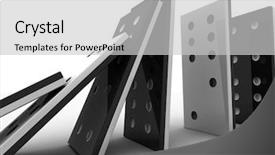  Presentation with domino - Presentation theme enhanced with adverse effect - domino stones background and a light gray colored foreground