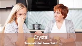  Presentation with adversity - Slides featuring adversity - conflict between mother and daughter background and a coral colored foreground