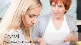  Presentation with adversity - Cool new presentation theme with adversity - conflict between mother and daughter backdrop and a soft green colored foreground