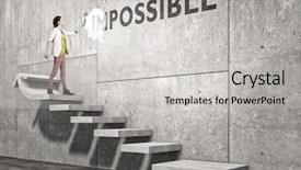  Presentation with adversity - PPT theme having adversity - nothing is impossible mixed media background and a light gray colored foreground