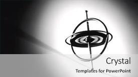  Presentation with adversity - Slide set featuring adversity - spinning gyroscope on wire background and a light gray colored foreground