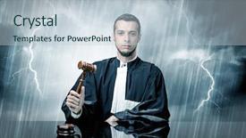  Presentation with adversity - Beautiful presentation theme featuring adversity - young handsome judge with stormy backdrop and a lemonade colored foreground