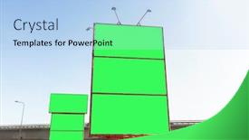  Presentation with green screen - Audience pleasing slides consisting of advertisement-concept-big-billboard backdrop and a light blue colored foreground