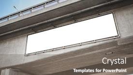  Presentation with bridge concrete - Audience pleasing presentation consisting of advertisement-concept-big-white-billboard backdrop and a gray colored foreground