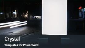  Presentation with clear - PPT theme featuring advertising - advertise citylight with clear ad background and a wine colored foreground