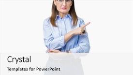  Presentation with advertisement - Slide set consisting of advertising - beautiful middle age mature business background and a white colored foreground