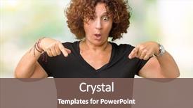  Presentation with advertisement - Beautiful PPT theme featuring advertising - beautiful middle ager senior woman backdrop and a violet colored foreground