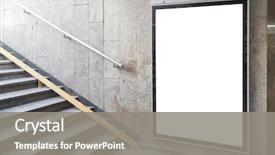  Presentation with advertising - Amazing presentation theme having advertising - blank billboard or poster located backdrop and a gray colored foreground