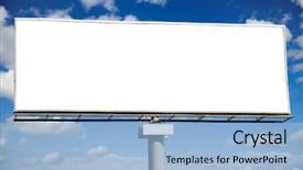  Presentation with advertisement - PPT theme consisting of advertising - blank billboard with space background and a light blue colored foreground