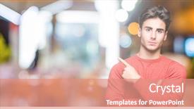  Presentation with avengers 3d man brave superhero - Slide set consisting of advertising - young handsome man over isolated background and a coral colored foreground