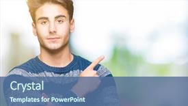  Presentation with spider man - Slide set enhanced with advertising - young handsome man over isolated background and a ocean colored foreground