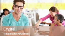  Presentation with creative teaching - Colorful PPT layouts enhanced with side view of concrete conference room interior with blank wall and new york city view toned image mock up 3d rendering backdrop and a cream colored foreground