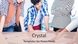  Presentation with advertising campaign - Theme with advertising agency team choosing model background and a lemonade colored foreground