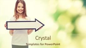  Presentation with advertising - Slide deck enhanced with advertising and child concept - smiling background and a cream colored foreground