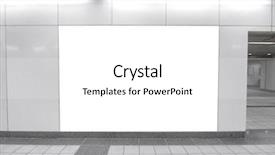  Presentation with blank - Beautiful PPT theme featuring post modern design - blank billboard in underground passage backdrop and a white colored foreground
