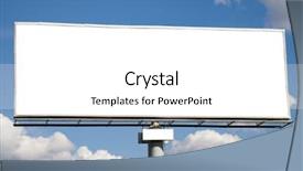  Presentation with advertisement - Theme consisting of street signs - blank billboard on blue sky background and a white colored foreground