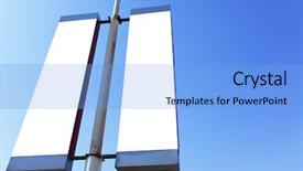  Presentation with blank signs - Amazing theme having two blank signs backdrop and a light blue colored foreground