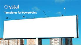  Presentation with particle board - Amazing PPT layouts having advertising board on city street backdrop and a  colored foreground