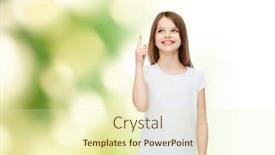  Presentation with ecology - Beautiful PPT theme featuring advertising-childhood-gesture-ecology backdrop and a soft green colored foreground