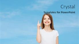  Presentation with dream sky - Amazing slide deck having advertising-dream-childhood-gesture backdrop and a light blue colored foreground