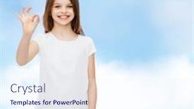  Presentation with dream sky - Slides featuring advertising-dream-gesture-childhood background and a sky blue colored foreground