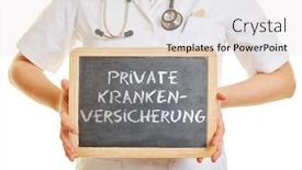  Presentation with health insurance - Theme consisting of advertising-for-a-private-health background and a light gray colored foreground