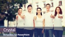  Presentation with friendship school - PPT layouts enhanced with advertising friendship education school and people concept - group of smiling teenagers in white blank t-shirts showing thumbs up over campus background background and a navy blue colored foreground