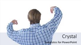  Presentation with advertising - Beautiful PPT theme featuring advertising imaginary product during presentation backdrop and a light blue colored foreground