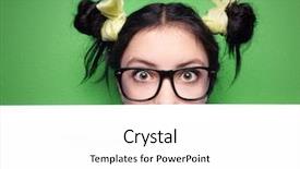  Presentation with airport boarding board - PPT theme having retro poster - girl with presentation board background and a white colored foreground