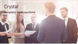  Presentation with business report - Audience pleasing slide deck consisting of image is blurred the manager backdrop and a lemonade colored foreground