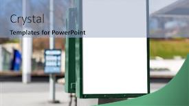  Presentation with mass media - Slide deck featuring advertising-mass-media-and-marketing background and a light blue colored foreground