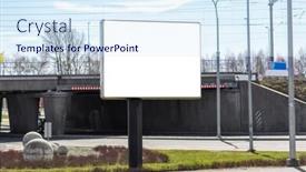  Presentation with mass media - Presentation theme with advertising-mass-media-and-marketing background and a sky blue colored foreground