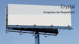  Presentation with advertising - Theme enhanced with advertising media - billboard - ad here background and a light blue colored foreground