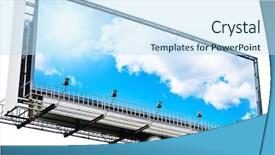  Presentation with advertising - Cool new presentation theme with advertising media - billboard backdrop and a  colored foreground