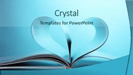  Presentation with blue wave crystal - Colorful slide set enhanced with advertising media - magazine on blue background backdrop and a  colored foreground