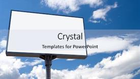  Presentation with blue sky - Presentation theme consisting of advertising media - white bill board advertisement background and a  colored foreground