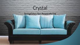  Presentation with vintage - PPT theme consisting of isolated vintage couch background and a light gray colored foreground